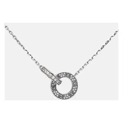 Cartier Love Diamond 18k White Gold Necklace