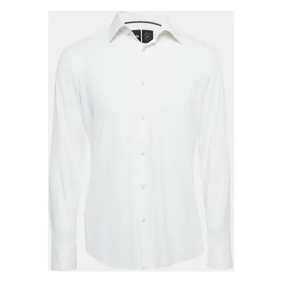 Boss by Hugo Boss White Jersey Button Front Shirt