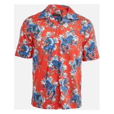 Louis Vuitton Red Printed Cotton Half Sleeve Shirt