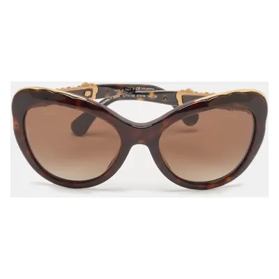 Chanel Tortoise Brown Gradient Bijou Polarizes Cat Eye Sunglasses