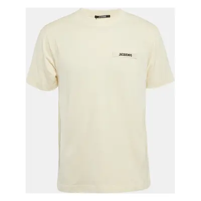 Jacquemus Beige Cotton Crew Neck Gros Grain T-Shirt