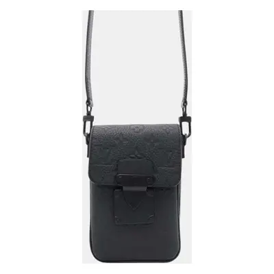 Louis Vuitton Noir Monogram Taurillon Padlock Vertical Wearable Wallet