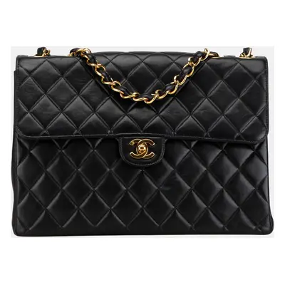 Chanel Black Jumbo Classic Lambskin Single Flap