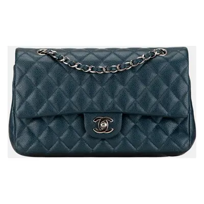 Chanel Blue Medium Classic Caviar Double Flap