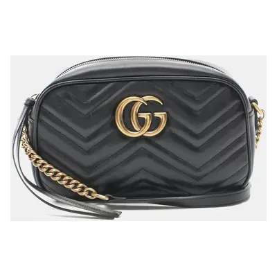 Gucci Gg Marmont Shoulder Bag Leather Black