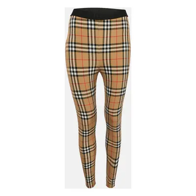 Burberry Brown Novacheck Print Jersey Belvoir Leggings