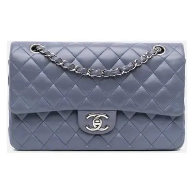 Chanel Purple Medium Classic Lambskin Double Flap