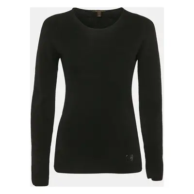 Louis Vuitton Black Rib Knit Crew Neck Sweater