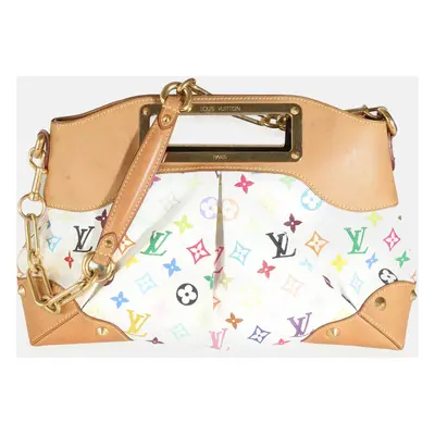 Louis Vuitton White Multicolor Canvas Judy MM bag