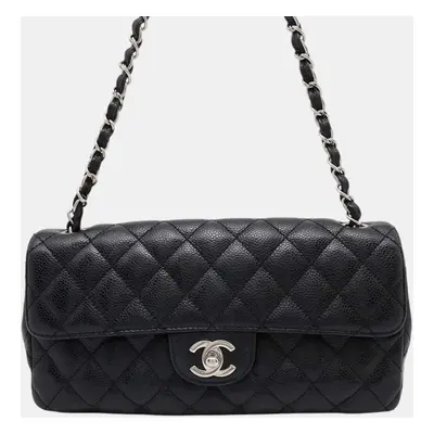 Chanel Black Caviar Leather Matelasse Chain Shoulder Bag