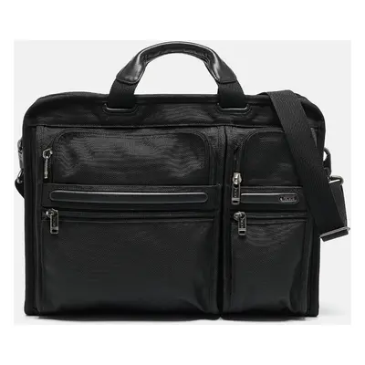 TUMI Black Nylon Organizer Laptop Briefcase