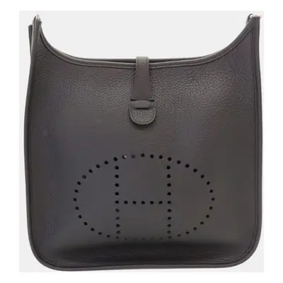 Hermes Black Leather Evelyne III Shoulder Bag