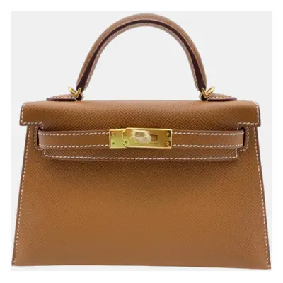 Hermes Gold Epsom Leather Kelly Bag