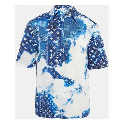 Louis Vuitton Blue Monogram Bandana Cotton Short-Sleeve Shirt