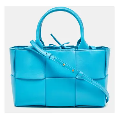 Bottega Veneta Light Blue Intrecciato Leather Mini Arco Tote