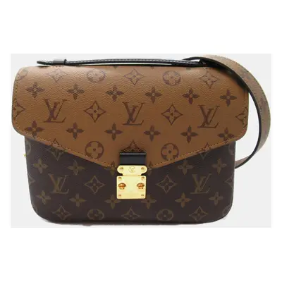 Louis Vuitton Brown Monogram Canvas Reverse Pochette Metis MM Shoulder Bag