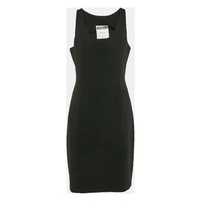 Moschino Couture Black Crepe Sleeveless Short Dress