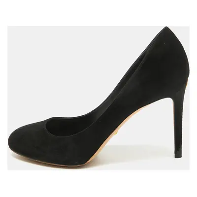 Gucci Black Suede Round Toe Pumps Size 38.5