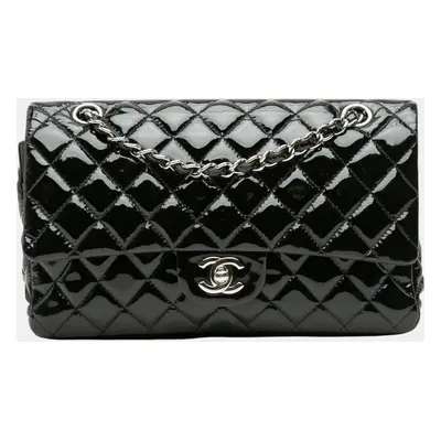 Chanel Black Medium Classic Patent Double Flap