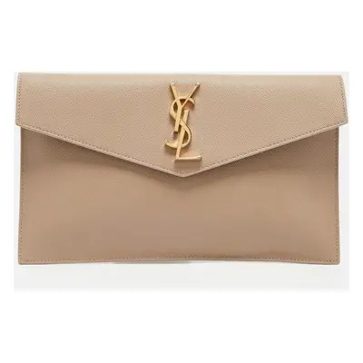 Saint Laurent Beige Leather Uptown Pouch