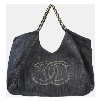 Chanel Blue Denim Handbag