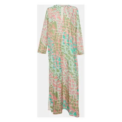 Emilio Pucci Multicolor Printed Cotton Maxi Dress