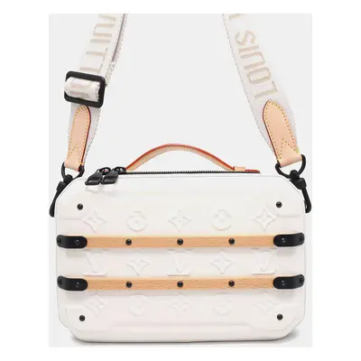 Louis Vuitton White/Black Calf Leather Future Trunk Shoulder Bag