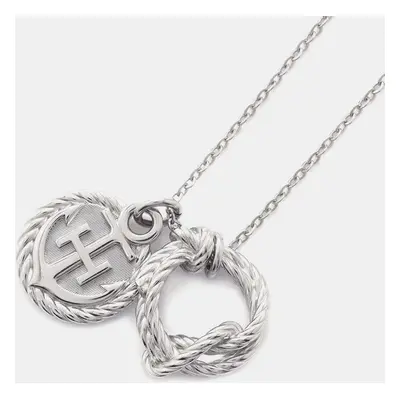 Hermes Silver Metal Cortage Rope Necklace