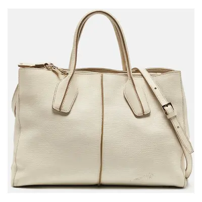 Tod's Cream Leather D-Styling Tote