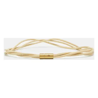 Gucci Cream Leather Twisted Waist Belt