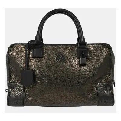 Loewe Black Leather Amazona Handbag