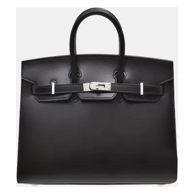 Hermes Black Box Calf Leather Birkin Bag