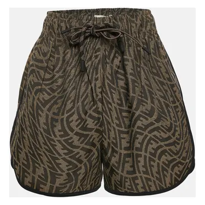 Fendi Tobacco Brown FF Vertigo Jacquard Shorts