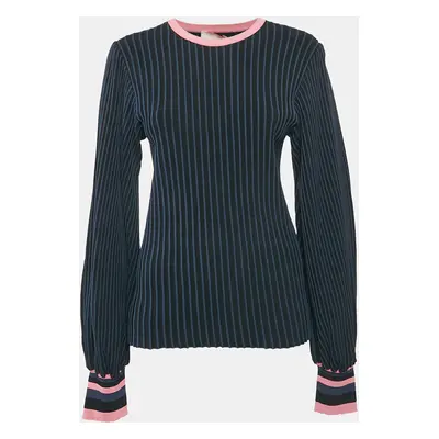 Roksanda Black/Blue Stripe Jersey Sweater Top