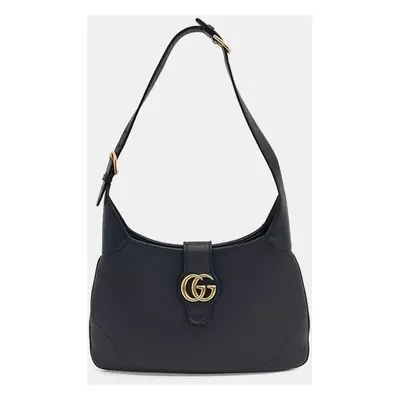 Gucci Black Leather Aphrodite Medium Shoulder Bag