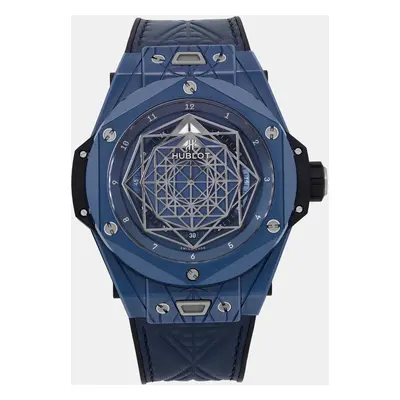 Hublot Blue Ceramic Big Bang Sang Bleu II 415.EX.7179.VR.MXM19 Automatic Men's Wristwatch