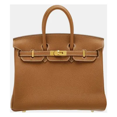 Hermes Gold Togo Leather Birkin Bag