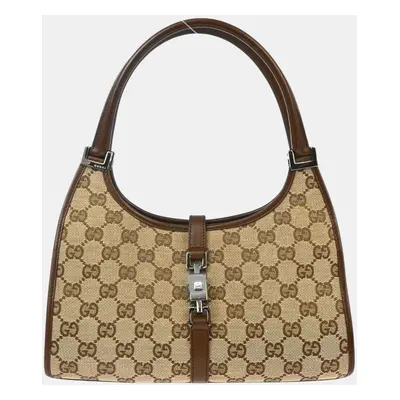 Gucci Beige GG Canvas Jackie Handbag