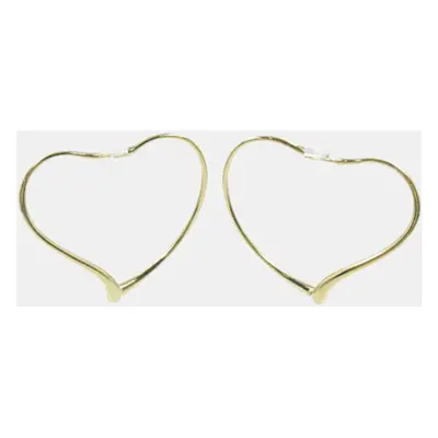 Tiffany & Co. 18K Yellow Gold Open Heart Stud Earrings