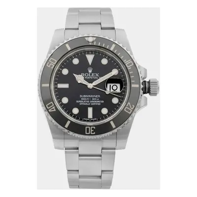 Rolex Black Cerarmic Stainless Steel 116610LN Submariner Automatic Men's Wristwatch mm