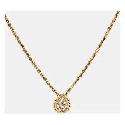 Boucheron Serpent Boheme Motif Diamond 18k Yellow Gold Necklace