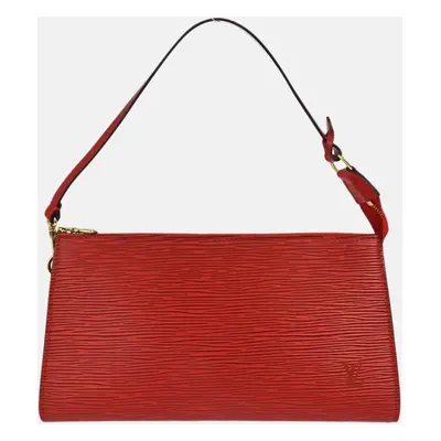 Louis Vuitton Red Epi Leather Pochette Accessoires Shoulder Bag