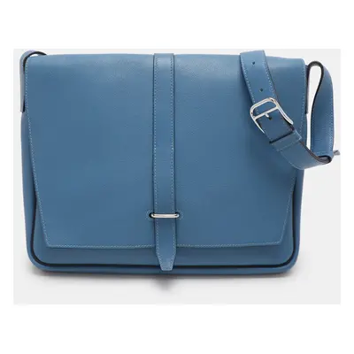 Hermes Azur Togo Steve Light Messenger Bag