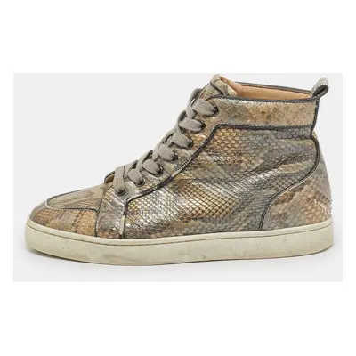 Christian Louboutin Grey Python Rantus Orlato Sneakers Size