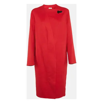 Hermès Red Cashmere Mid-Length Coat