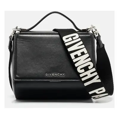 Givenchy Black Leather Mini Pandora Box Crossbody Bag