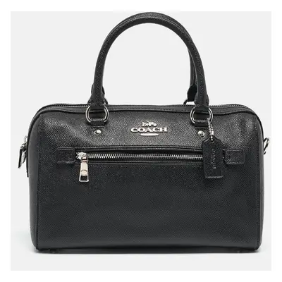 Coach Black Leather Rowan Boston Bag