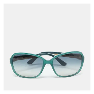 Salvatore Ferragamo Green/Green Gradient SF606S Rectangle Sunglasses