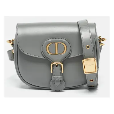 Dior Grey Leather Small Bobby Crossbody Bag