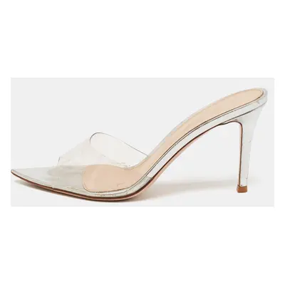 Gianvito Rossi Transparent PVC Elle Slide Sandals Size 37.5